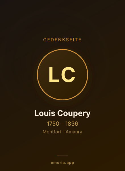 Gedenkportrait von Louis Coupery