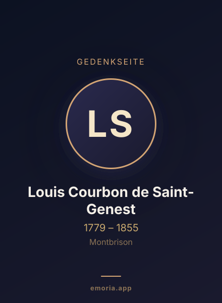 Gedenkportrait von Louis Courbon de Saint-Genest