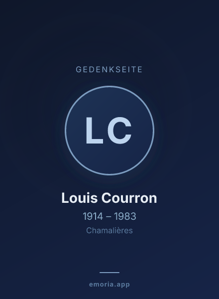 Gedenkportrait von Louis Courron