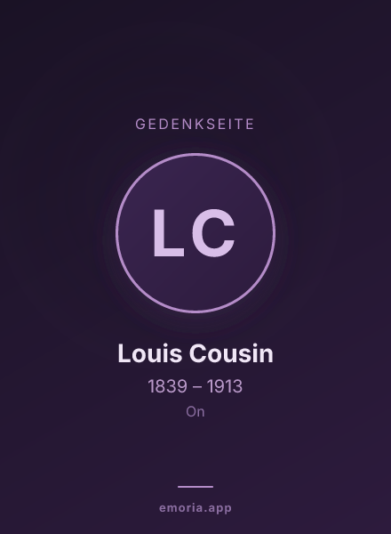 Gedenkportrait von Louis Cousin