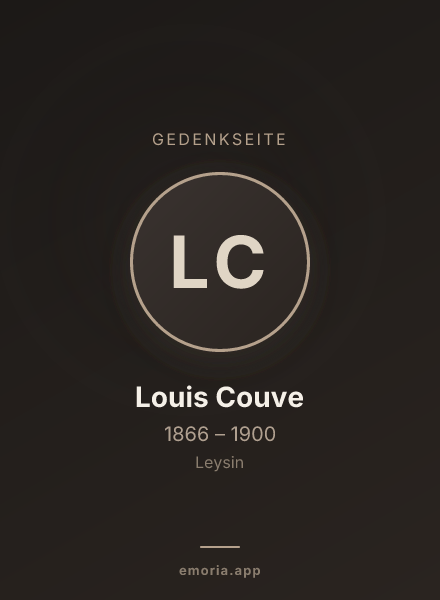 Gedenkportrait von Louis Couve