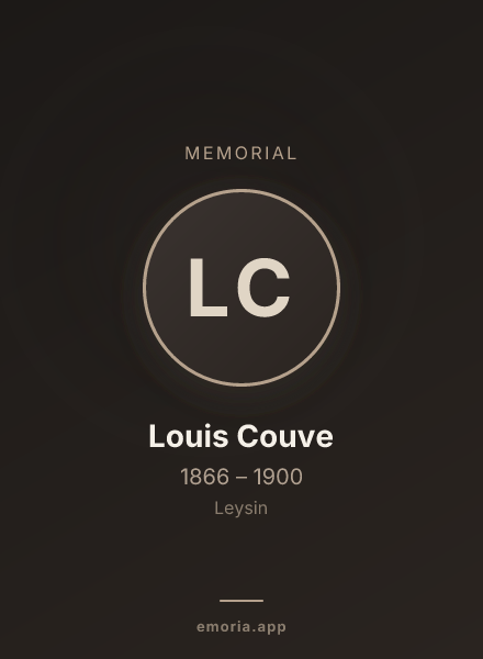 Memorial portrait of Louis Couve