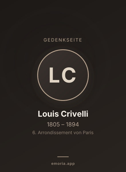 Gedenkportrait von Louis Crivelli