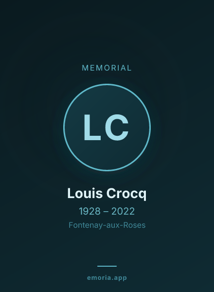 Memorial portrait of Louis Crocq