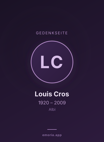 Gedenkportrait von Louis Cros
