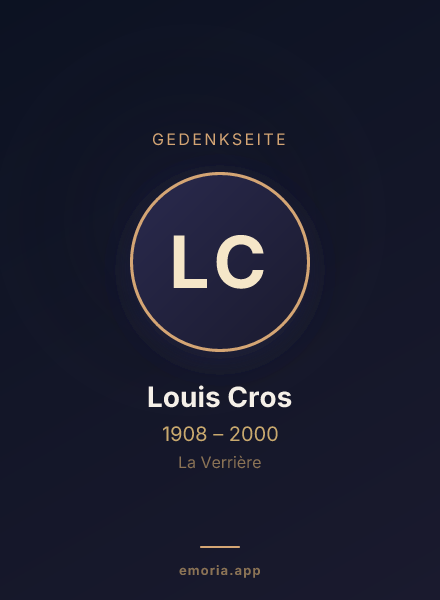 Gedenkportrait von Louis Cros