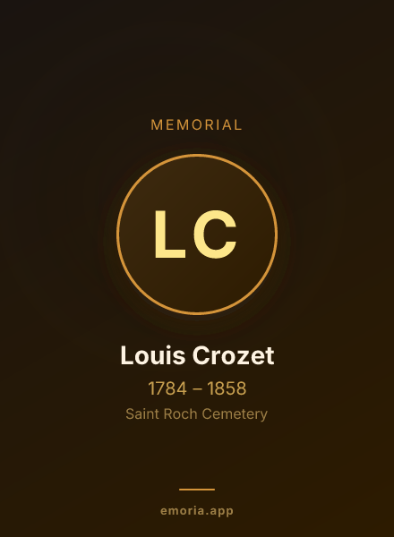 Memorial portrait of Louis Crozet