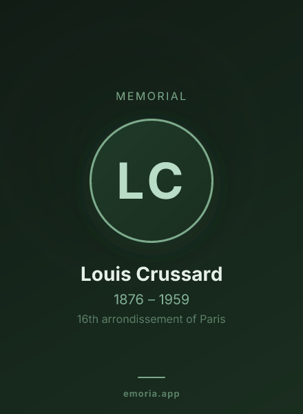 Memorial portrait of Louis Crussard
