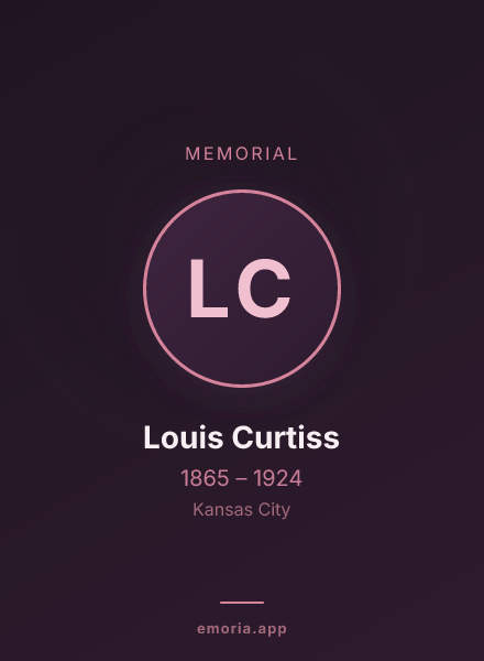 Memorial portrait of Louis Curtiss