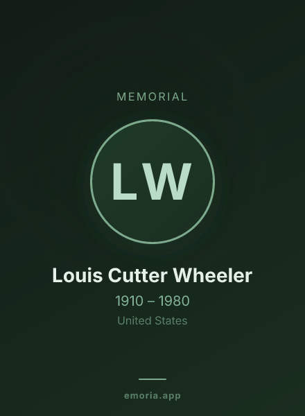 Memorial portrait of Louis Cutter Wheeler