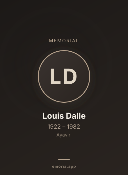 Memorial portrait of Louis Dalle