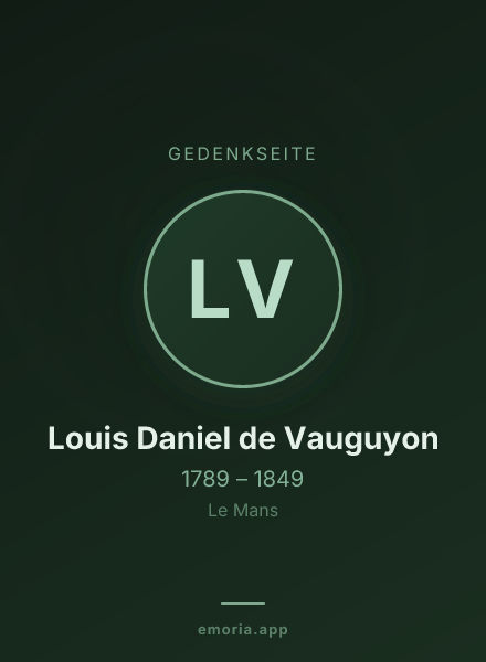 Gedenkportrait von Louis Daniel de Vauguyon