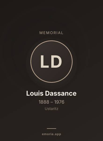 Memorial portrait of Louis Dassance