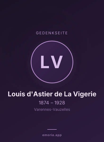 Gedenkportrait von Louis d'Astier de La Vigerie