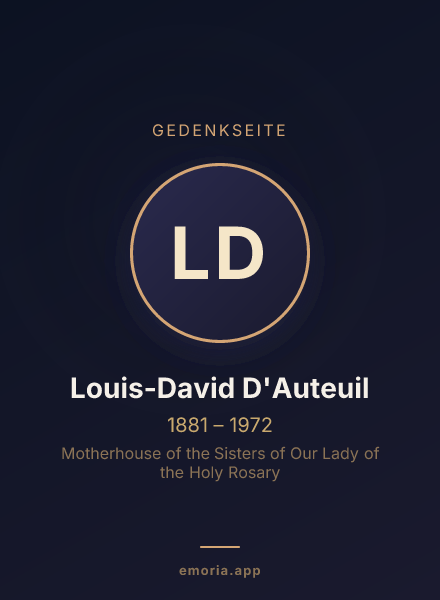Gedenkportrait von Louis-David D'Auteuil