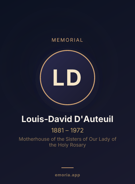 Memorial portrait of Louis-David D'Auteuil
