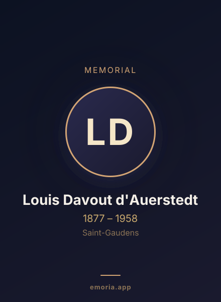 Memorial portrait of Louis Davout d'Auerstedt