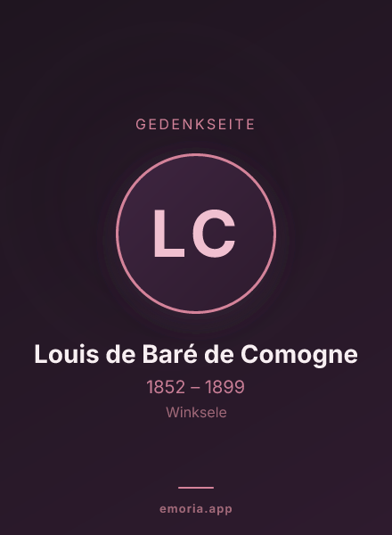 Gedenkportrait von Louis de Baré de Comogne