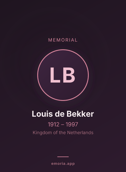 Memorial portrait of Louis de Bekker