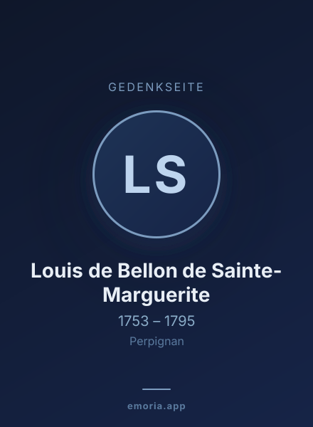 Gedenkportrait von Louis de Bellon de Sainte-Marguerite