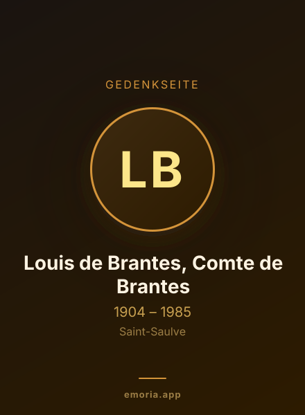 Gedenkportrait von Louis de Brantes, Comte de Brantes