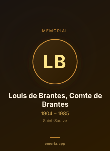 Memorial portrait of Louis de Brantes, Comte de Brantes