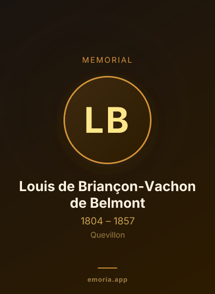 Memorial portrait of Louis de Briançon-Vachon de Belmont