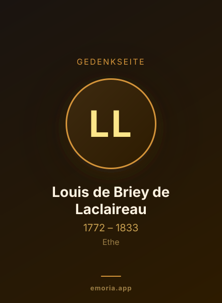Gedenkportrait von Louis de Briey de Laclaireau