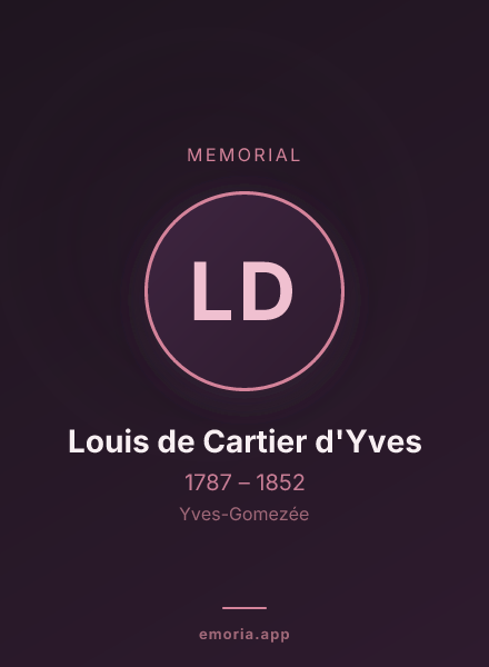 Memorial portrait of Louis de Cartier d'Yves