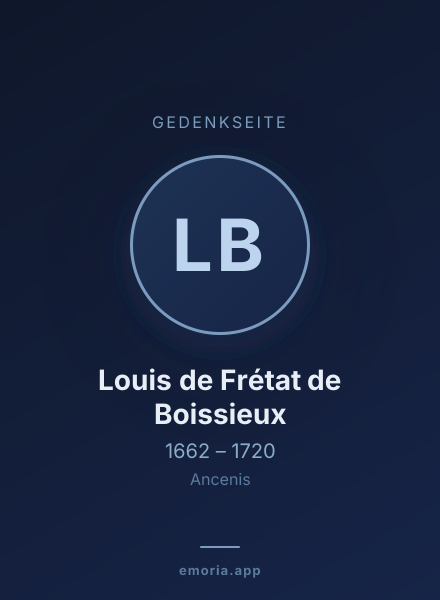 Gedenkportrait von Louis de Frétat de Boissieux