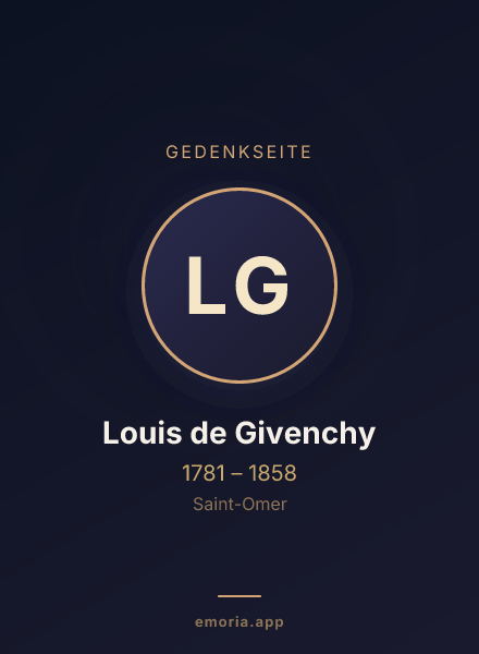 Gedenkportrait von Louis de Givenchy