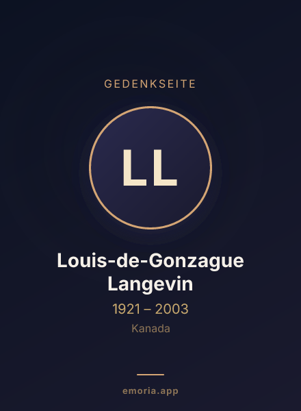Gedenkportrait von Louis-de-Gonzague Langevin
