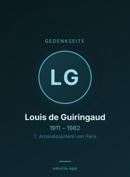 Gedenkportrait von Louis de Guiringaud
