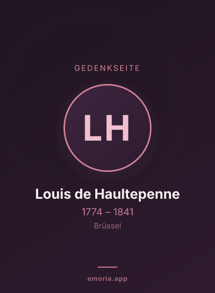 Gedenkportrait von Louis de Haultepenne