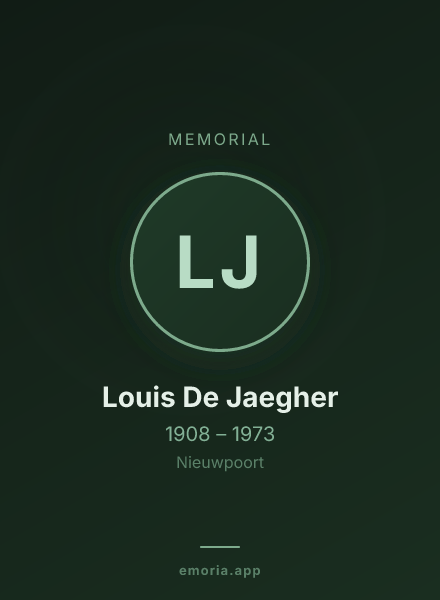 Memorial portrait of Louis De Jaegher