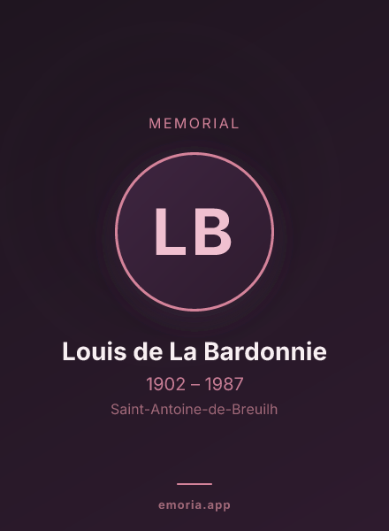 Memorial portrait of Louis de La Bardonnie
