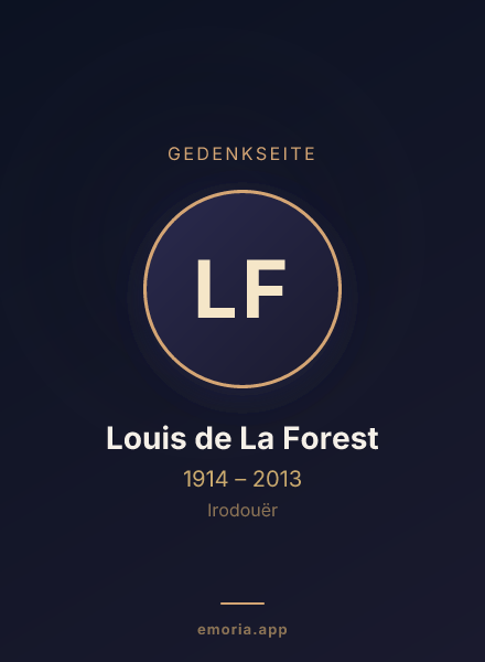Gedenkportrait von Louis de La Forest
