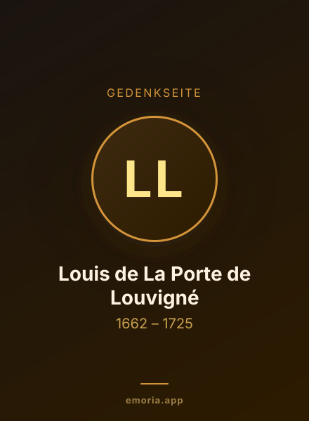 Gedenkportrait von Louis de La Porte de Louvigné