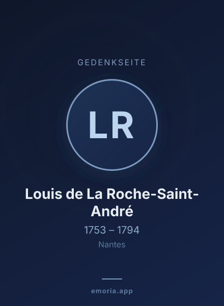 Gedenkportrait von Louis de La Roche-Saint-André