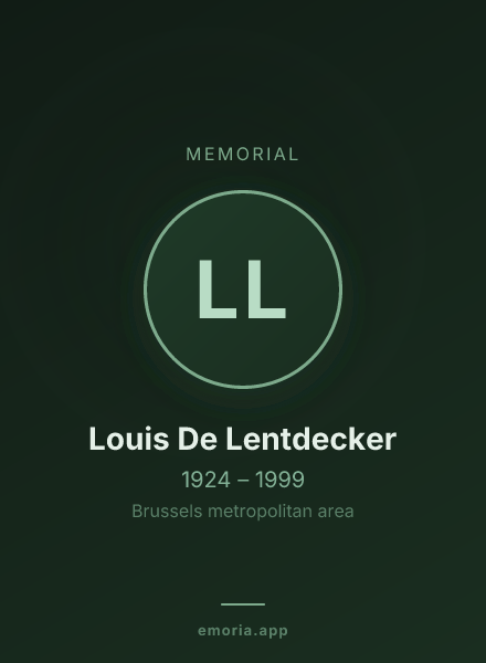 Memorial portrait of Louis De Lentdecker