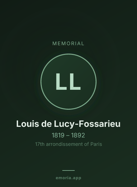 Memorial portrait of Louis de Lucy-Fossarieu