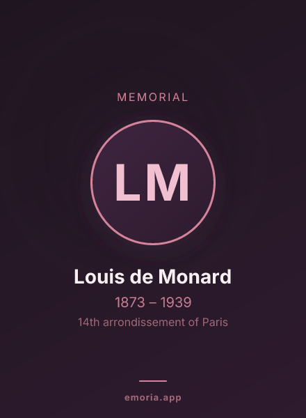 Memorial portrait of Louis de Monard