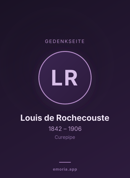 Gedenkportrait von Louis de Rochecouste