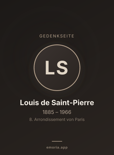 Gedenkportrait von Louis de Saint-Pierre