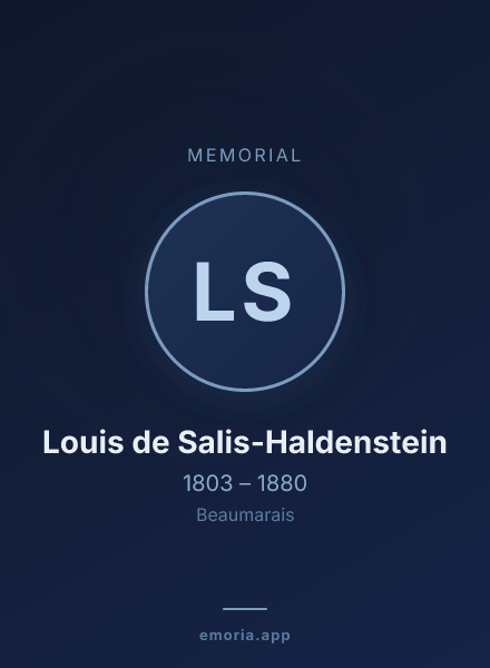 Memorial portrait of Louis de Salis-Haldenstein