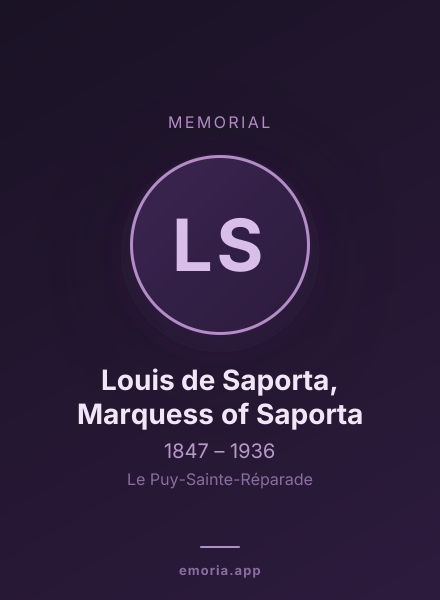 Memorial portrait of Louis de Saporta, Marquess of Saporta