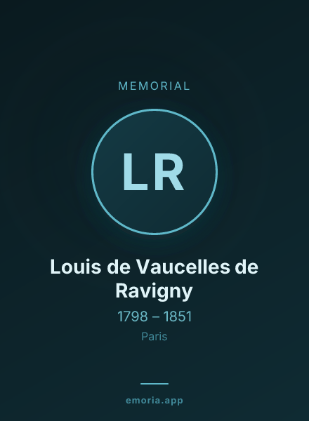 Memorial portrait of Louis de Vaucelles de Ravigny