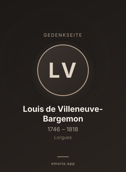 Gedenkportrait von Louis de Villeneuve-Bargemon
