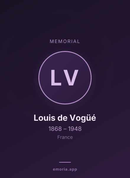 Memorial portrait of Louis de Vogüé