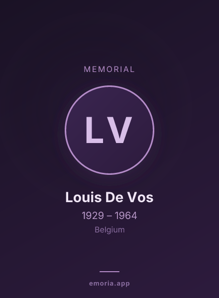 Memorial portrait of Louis De Vos